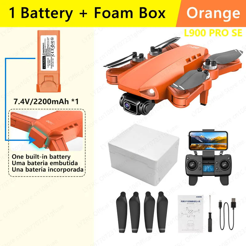 Drone Profissional 5G WIFI - GPS 4K - L900 PRO SE Oficial da LYZRC - Dobrável