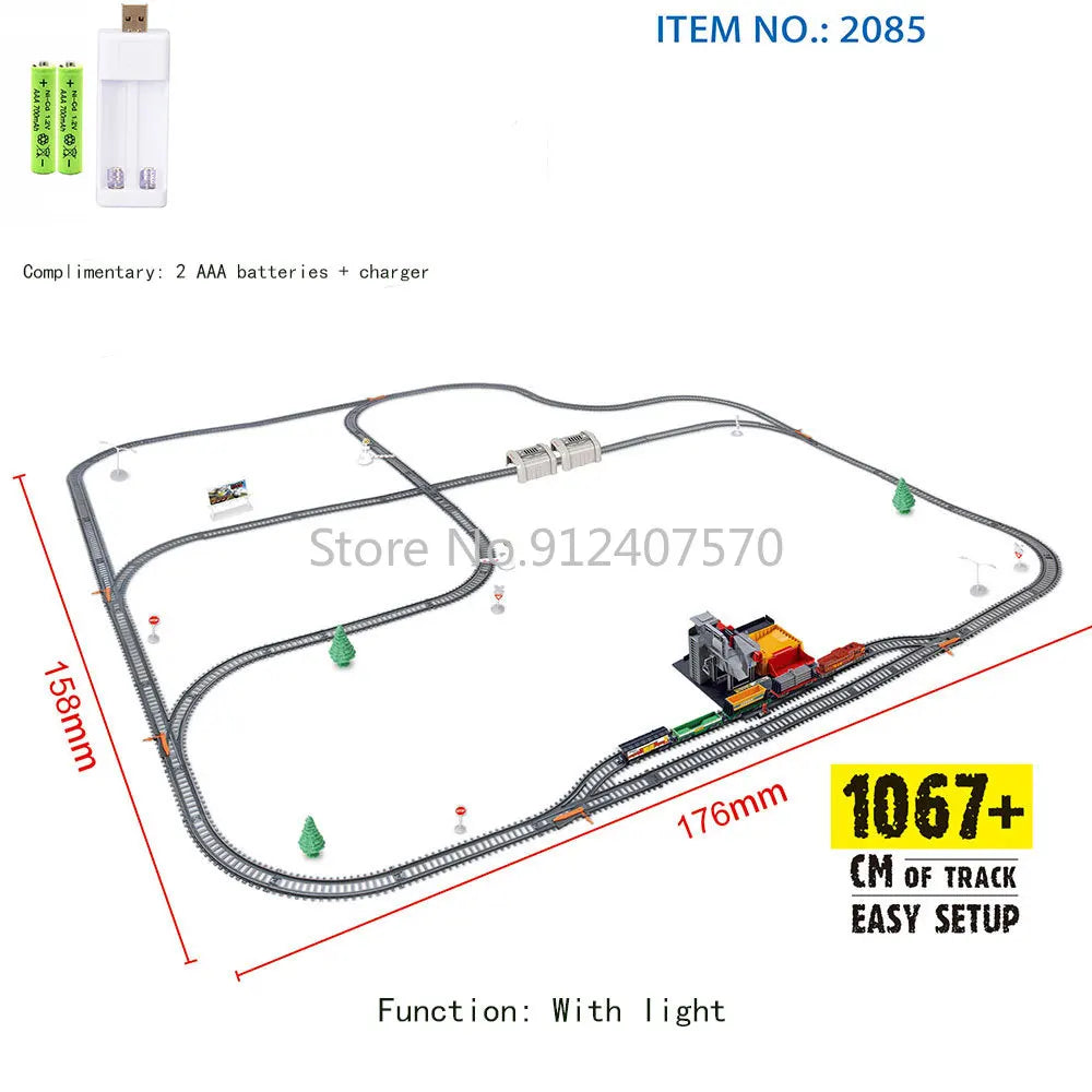 Trem Elétrico Alta Velocidade - Trilhos Harmony Rail para Montar DIY.