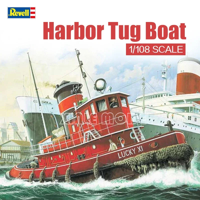 REBOCADOR PORTUÁRIO “HARBOR TUG BOAT – LUCKY XI” Revell • Escala 1/108 • Kit de Plastimodelismo Naval