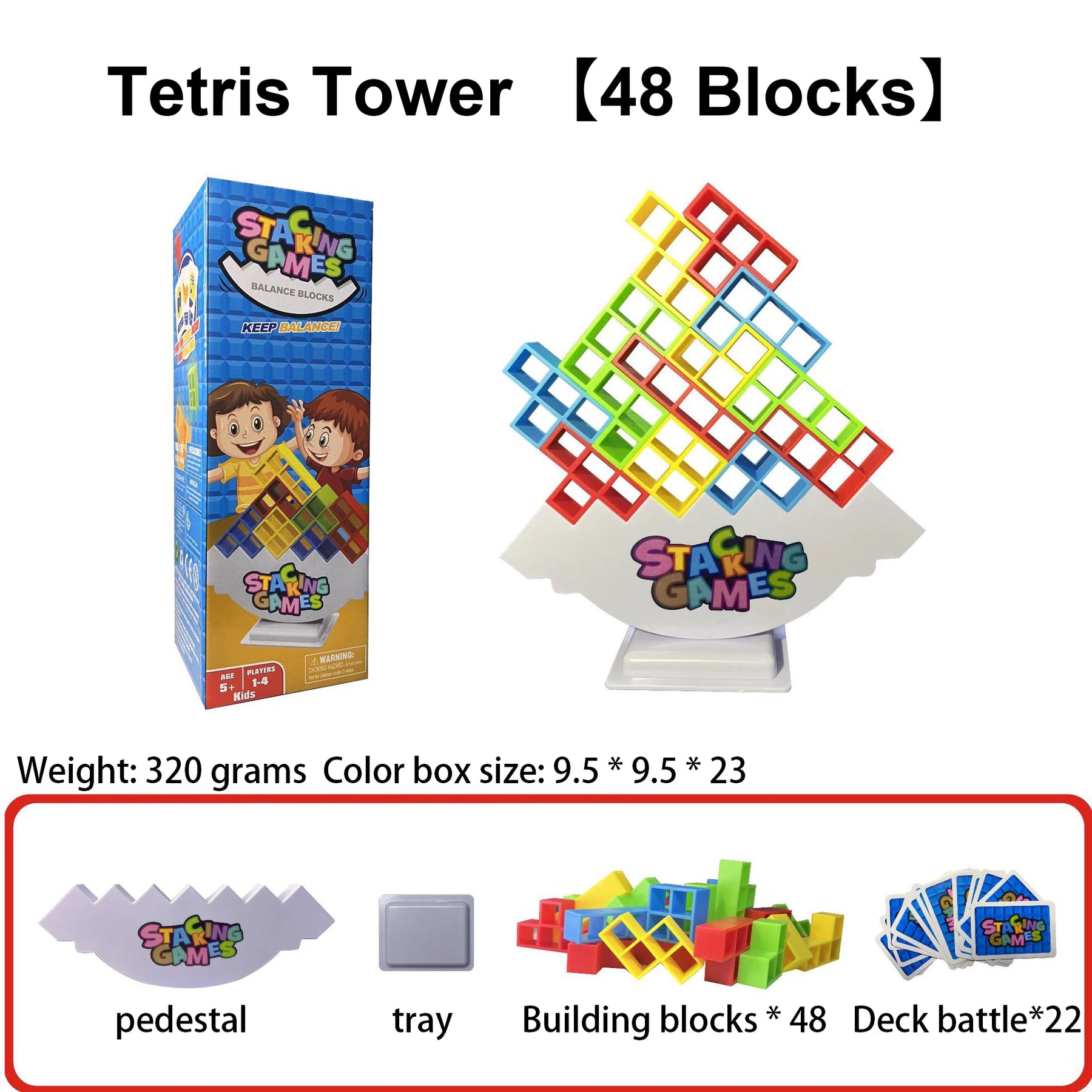 Bloco de Construção de Equilíbrio Torre Tetra Empilhada Balanço.