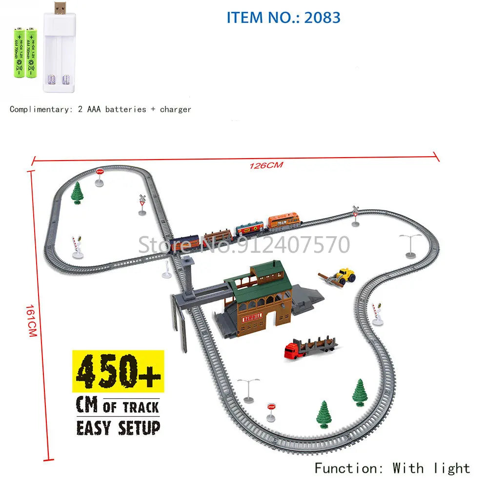 Trem Elétrico Alta Velocidade - Trilhos Harmony Rail para Montar DIY.