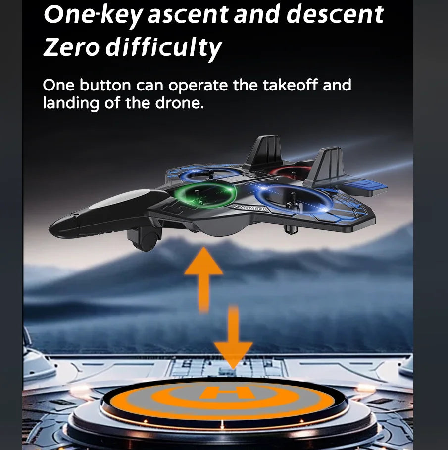 Avião RC dFighter 2.4G - Controle Remoto Planador Acrobático 360 ° com LED.