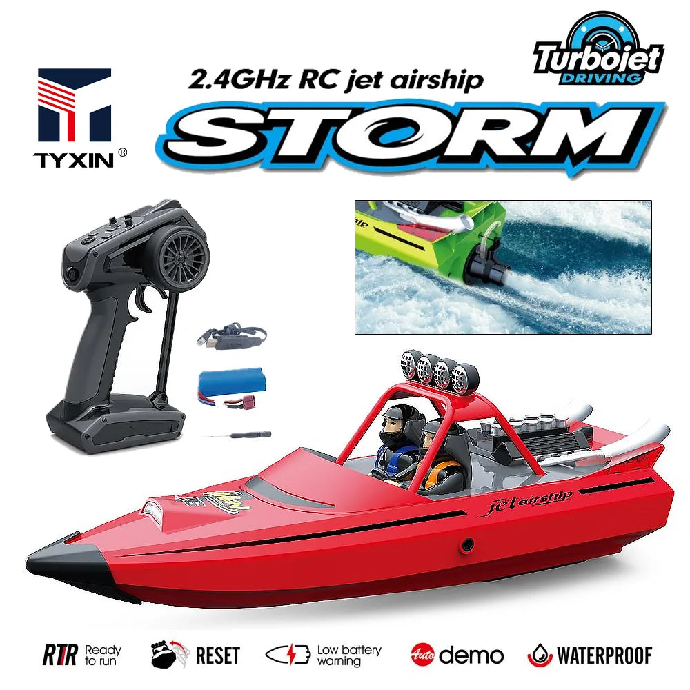Barco RC TURBOJET PUMP - TY725 - Barco a jato de alta velocidade com controle remoto.
