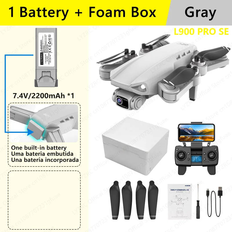 Drone Profissional 5G WIFI - GPS 4K - L900 PRO SE Oficial da LYZRC - Dobrável