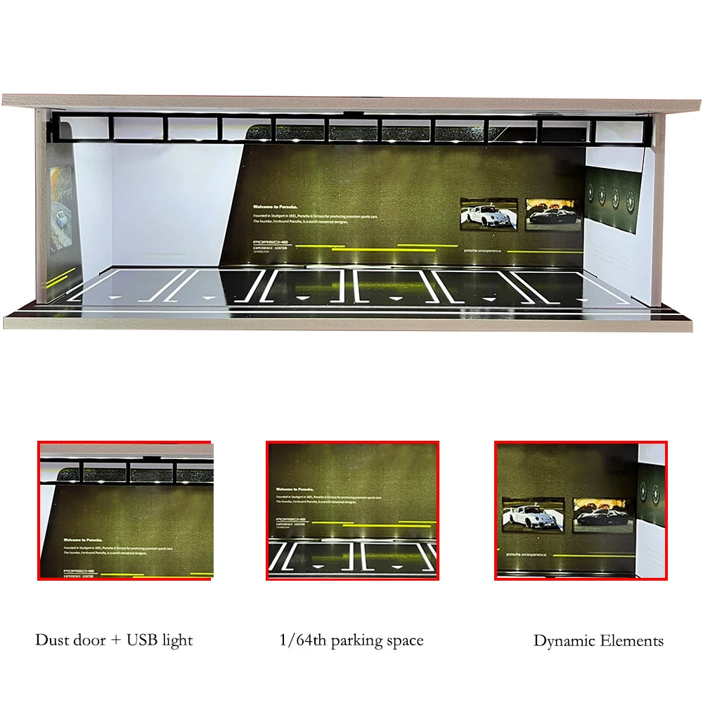 Garagem para Carros com Iluminação LED - Escala 1:64 - Meiduoxing