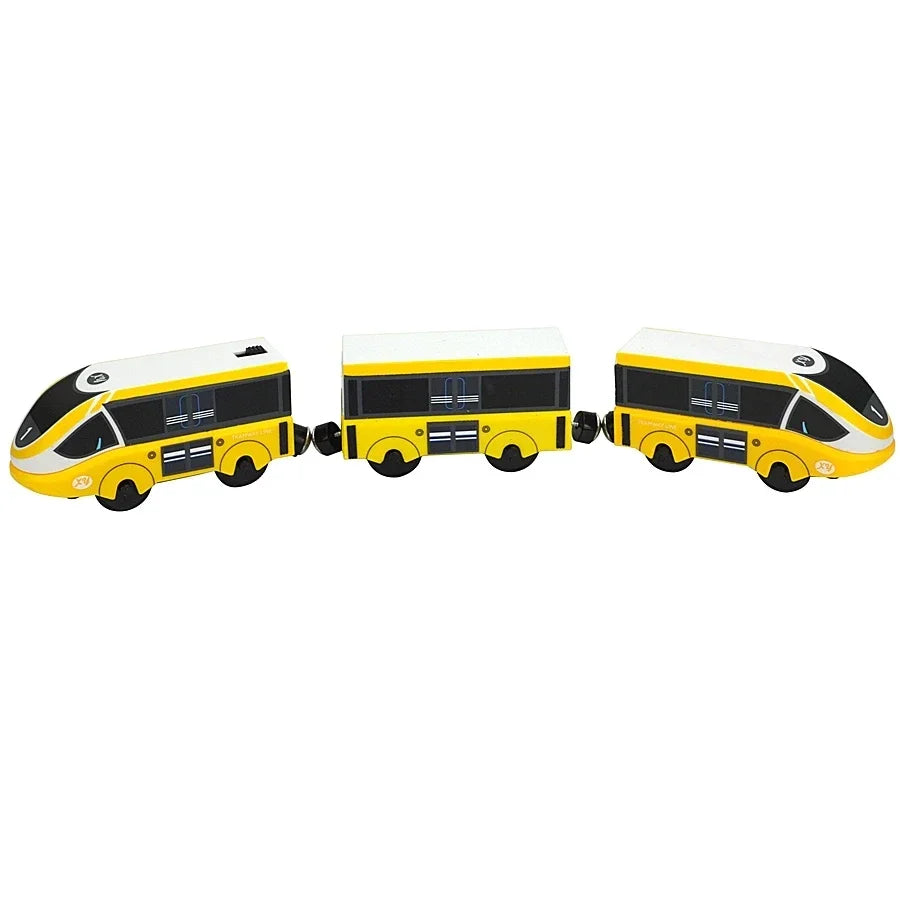 Locomotiva de Madeira, Elétrico, Magnético - Brinquedo Educativo Ferroviários.