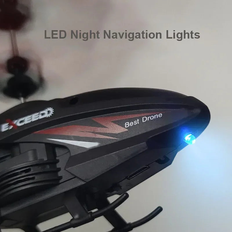 Helicóptero RC de Indução e Resistente a Colisões com Iluminação