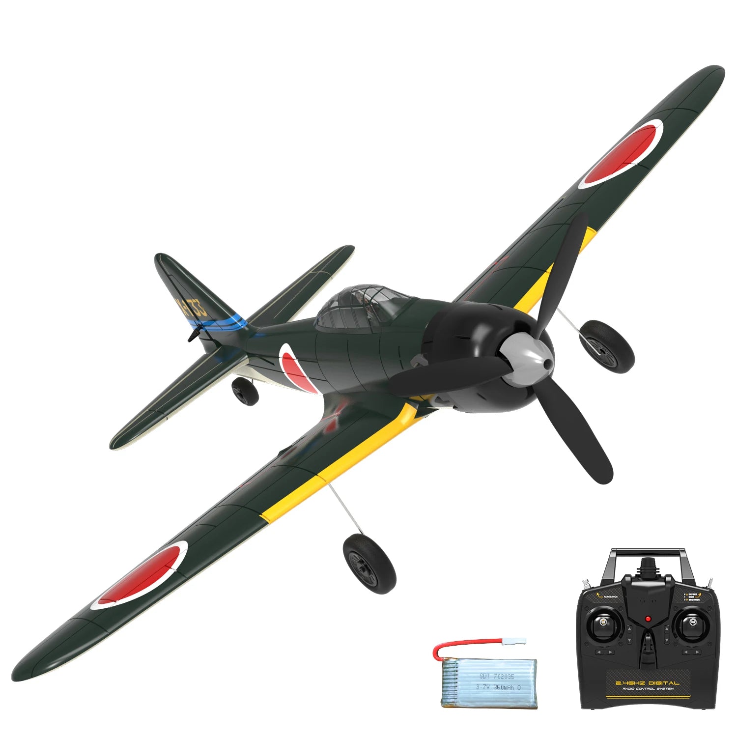 Volantex New Spitfire RC Plane EPP • Envergadura 400mm • 2.4G 4 Canais RTF