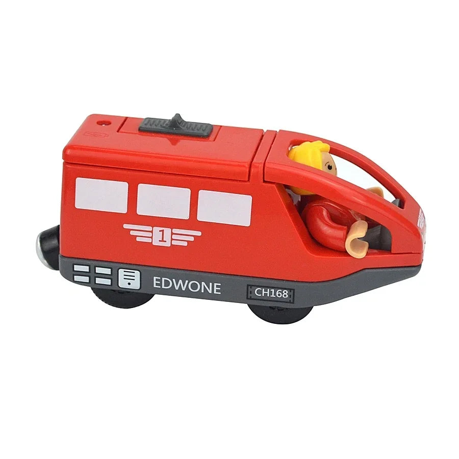 Locomotiva de Madeira, Elétrico, Magnético - Brinquedo Educativo Ferroviários.