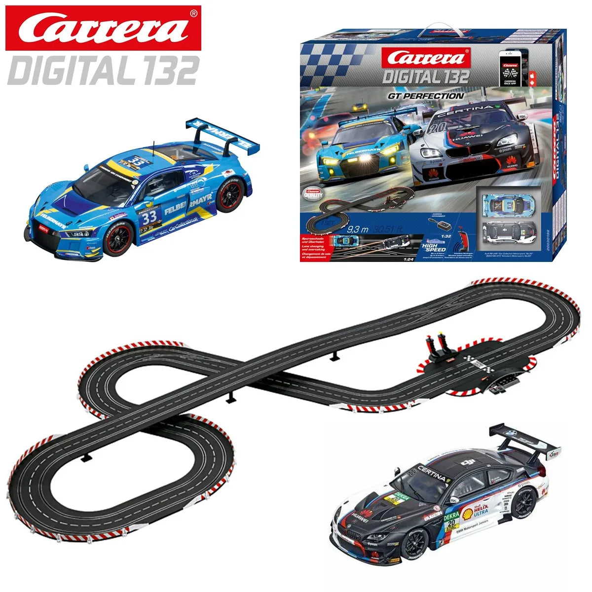 Autorama Carrera Slot Car Digital 132 - Conjunto Completo