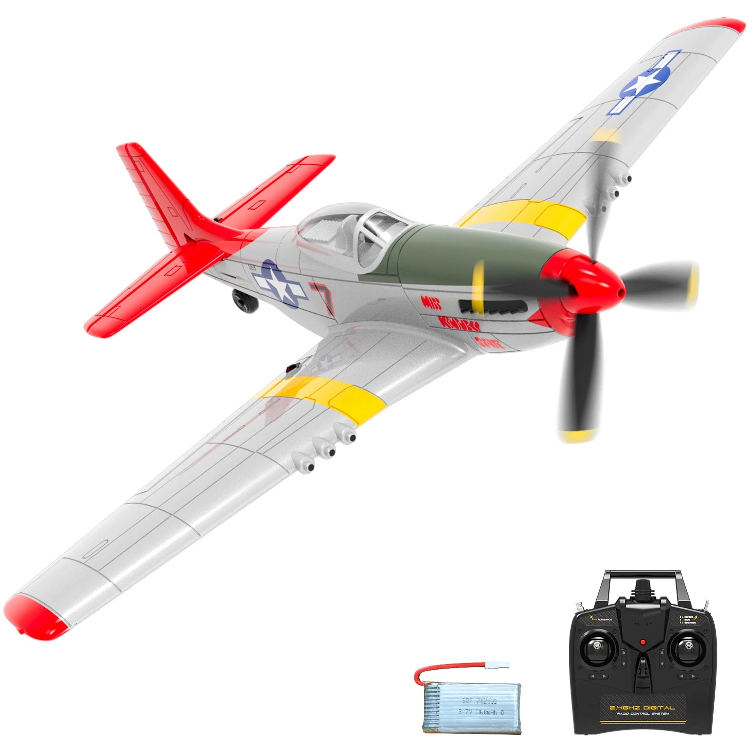 Volantex New Spitfire RC Plane EPP • Envergadura 400mm • 2.4G 4 Canais RTF