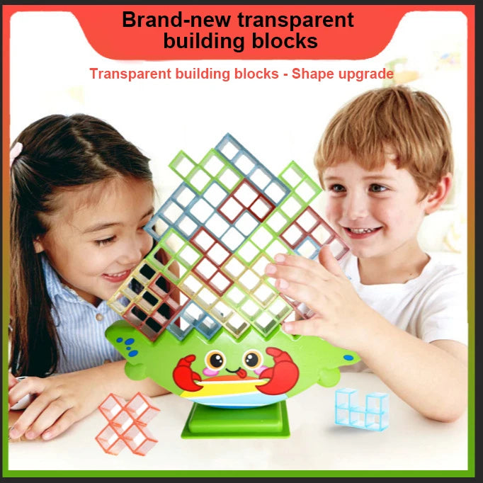 Bloco de Construção de Equilíbrio Torre Tetra Empilhada Balanço.