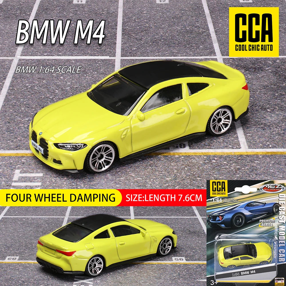 BMW M4 - Z4 - M850I - M4 - GT3 - Modelo de Carro fundido em liga metálica - Escala: 1:64