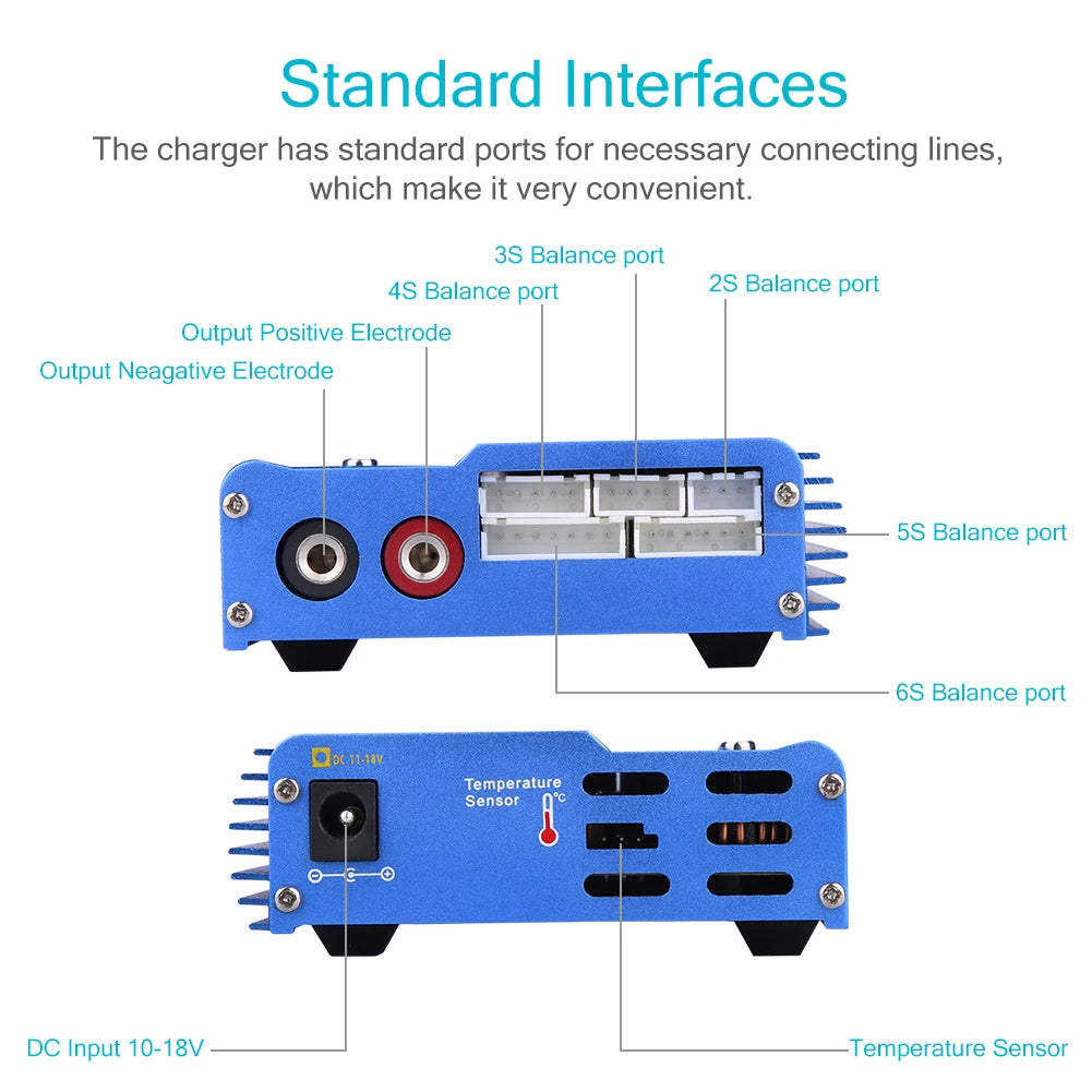 Carregador Imax B6 80W Lipo para baterias Lipo NiMh Li-ion Ni-Cd PB Carregador digital LCD RC Balance Charger Discharger + adaptador 15V 6A