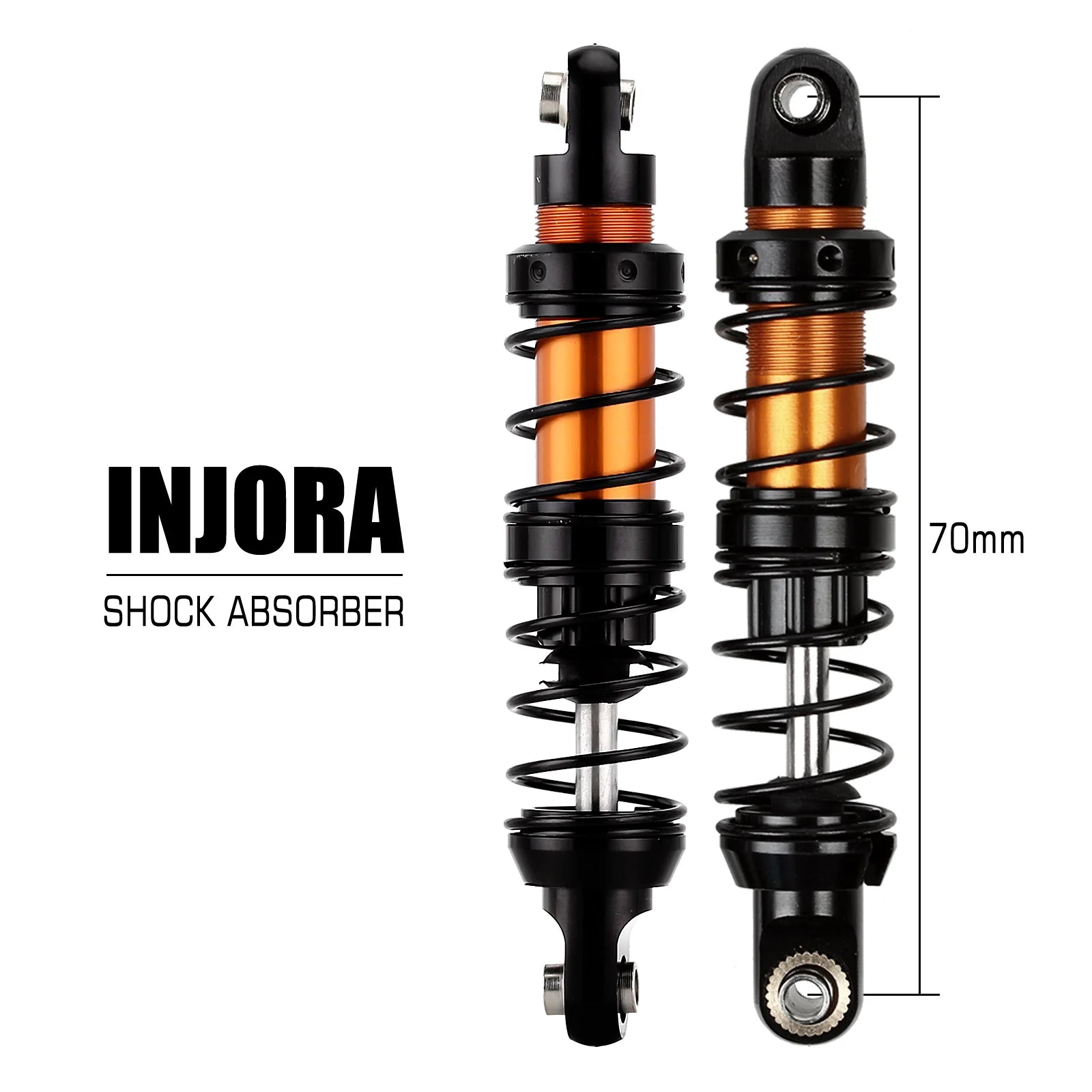 Amortecedor INJOR de Alumínio a Óleo para Carros de RC – 70/80/90/100/110/120mm.