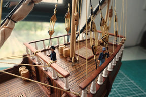 NAVIO DE MADEIRA ITALIANO – UCS EXPLORER / ANGELA 1792 • Kit de Montagem em Madeira • Escala 1/50 • Barco Clássico de Vela.