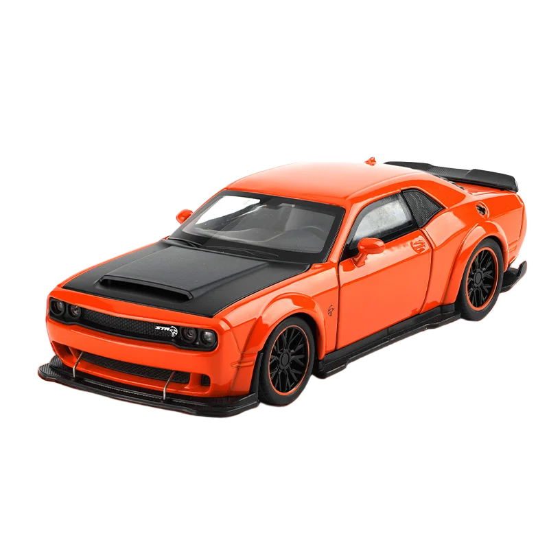 Dodge Challenger SRT Hellcat Redeye V8 - Modelo Diecast em Metal Fundido - Escala: 1:32.