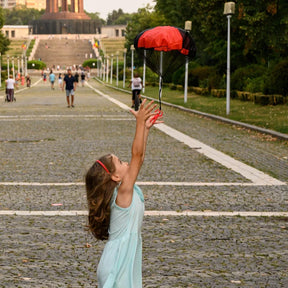Paraquedas voador sem emaranhados.