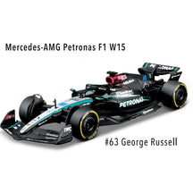 Bburago 1:43 Mercedes-AMG Petronas F1 Team W15 2024 #44 Hamilton #63 George Russell - Die Cast