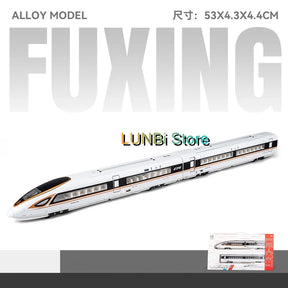 Trem de Alta Velocidade •  Escala: 1/87 (HO) em Liga com Luz e Som • Modelo FUXING • Design Moderno • Alta Performance.