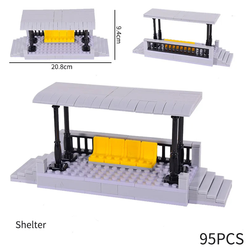 Estação Ferroviária Urbana Plataforma / Semáforo / Caverna / Viaduto / Trilhos Retos e Curvos.