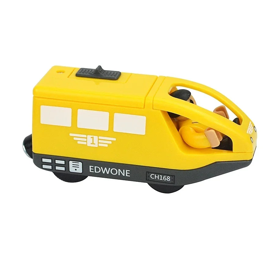 Locomotiva de Madeira, Elétrico, Magnético - Brinquedo Educativo Ferroviários.