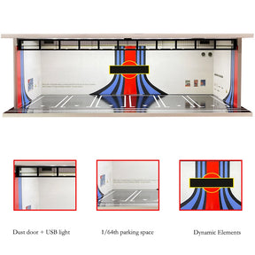 Garagem para Carros com Iluminação LED - Escala 1:64 - Meiduoxing