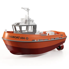 NOVO Barco RC Tugboat 686 – Escala 1:72 - Motor Duplo sem Fio com controle remoto 2.4G.