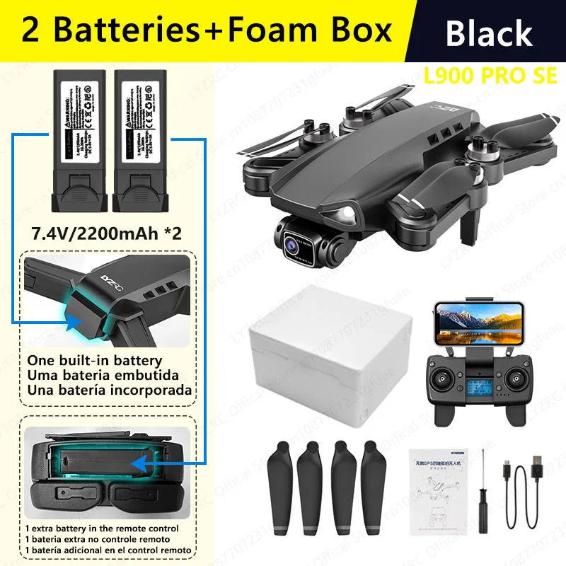 Drone Profissional 5G WIFI - GPS 4K - L900 PRO SE Oficial da LYZRC - Dobrável