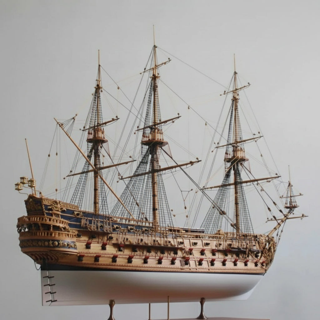 Veleiro de Guerra de Madeira Classe St. Philip - Escala:1/50 DIY - Para montar.