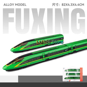 Trem de Alta Velocidade •  Escala: 1/87 (HO) em Liga com Luz e Som • Modelo FUXING • Design Moderno • Alta Performance.