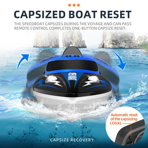 Lancha RC de Alta Velocidade ZHENDUO HJ808  25 km/h • Alcance 150 m • 4 Canais • 2.4GHz • Pronta para Brincar