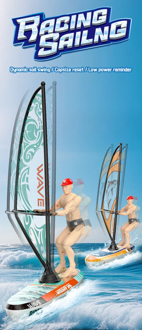 Prancha à Vela de Corrida com Controle Remoto 2.4G.