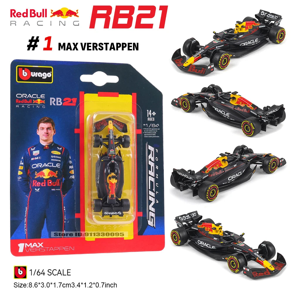 BBurago 1:64 Red Bull Racing F1 2025 RB21 -  Verstappen e Yuki Tsunoda