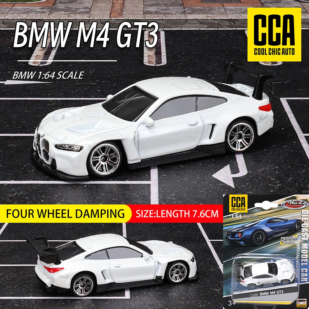 BMW M4 - Z4 - M850I - M4 - GT3 - Modelo de Carro fundido em liga metálica - Escala: 1:64