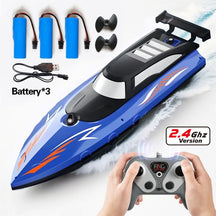 Barco RC de Alta Velocidade – 30 km/h | Duplo Motor | 2.4GHz