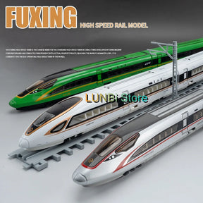 Trem de Alta Velocidade •  Escala: 1/87 (HO) em Liga com Luz e Som • Modelo FUXING • Design Moderno • Alta Performance.