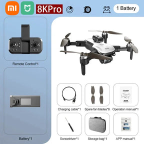 Drone Dual 8K / 8KPro – Mijia S2S Versão - 5G Profesional HD - Dual-Camera Omnidirectional