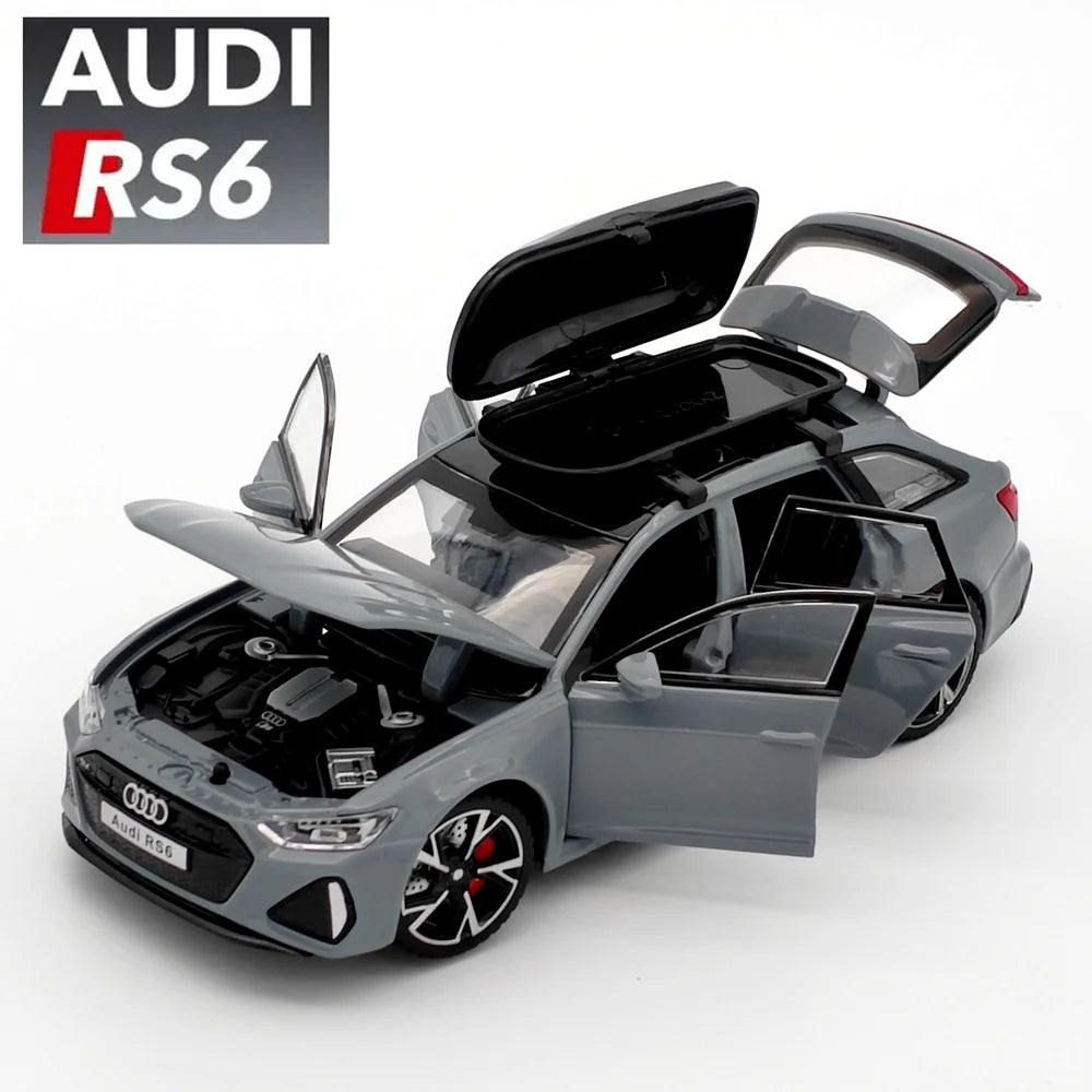 Audi RS6 com Som e Luzes - Escala: 1:32 Die Cast
