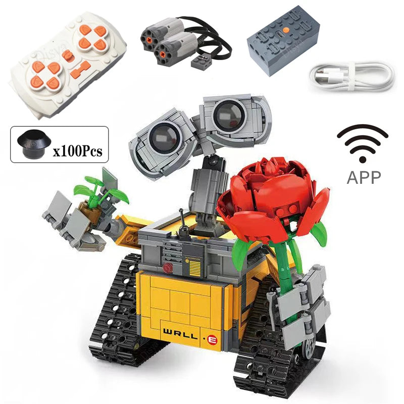 Novo - Disney WALL-E - Robô RC Motorizado de Alta Tecnologia - 687PCS.