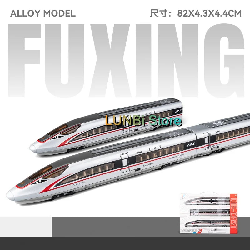 Trem de Alta Velocidade •  Escala: 1/87 (HO) em Liga com Luz e Som • Modelo FUXING • Design Moderno • Alta Performance.