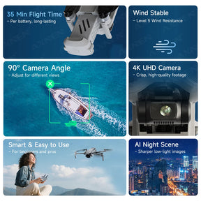 Drone XINLIN XIL 017 – Versão 4K • GPS • Gimbal 3 Eixos • Alcance 10 km • 35 min de voo • 249g