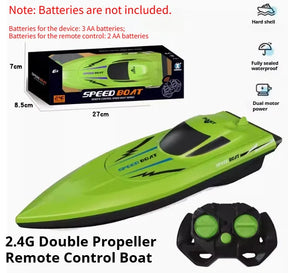 Barco RC de Alta Velocidade – 30 km/h | Duplo Motor | 2.4GHz
