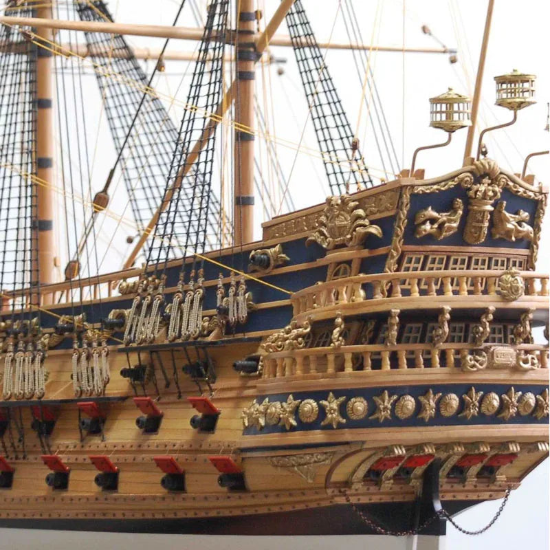 Veleiro de Guerra de Madeira Classe St. Philip - Escala:1/50 DIY - Para montar.