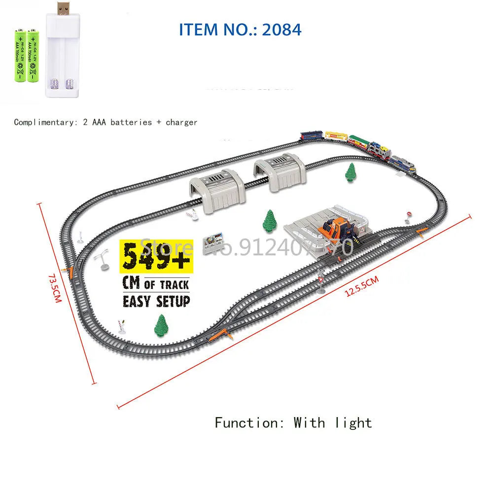 Trem Elétrico Alta Velocidade - Trilhos Harmony Rail para Montar DIY.