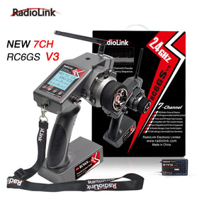 RadioLink RC4GS V3 (5 Canais) / RC6GS V3 (7 Canais) Com Receptor R7FG - Telemetria Incluída
