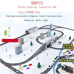 Trem Elétrico Alta Velocidade - Trilhos Harmony Rail para Montar DIY.