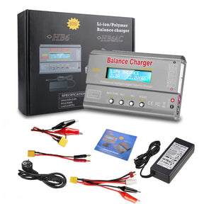 Carregador Imax B6 80W Lipo para baterias Lipo NiMh Li-ion Ni-Cd PB Carregador digital LCD RC Balance Charger Discharger + adaptador 15V 6A