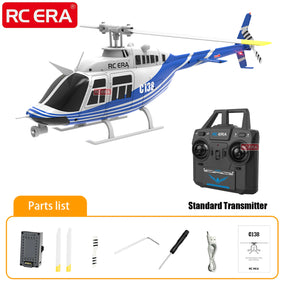 Helicóptero RC Era C138 Bell 206 Jet Ranger – 4 Canais, Giroscópio 6 Eixos e Altitude Hold