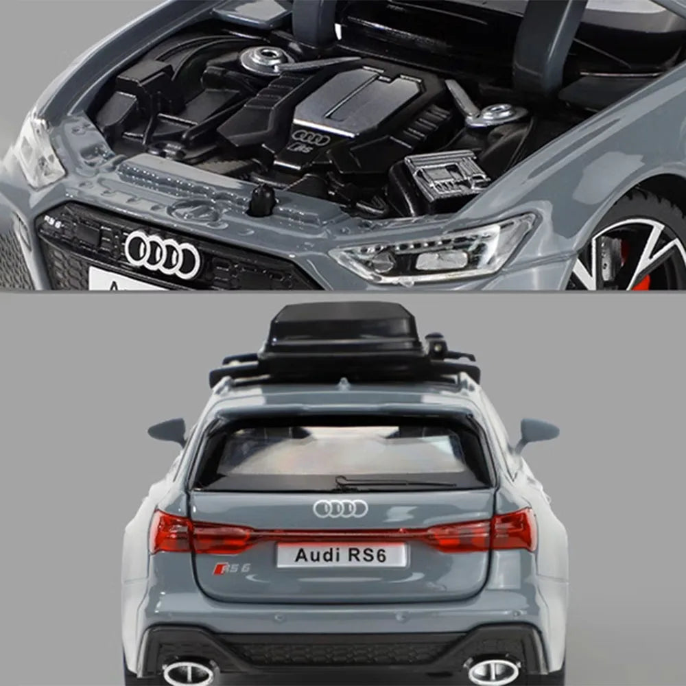 Audi RS6 com Som e Luzes - Escala: 1:32 Die Cast